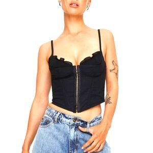 Princess Polly Black Corset Top